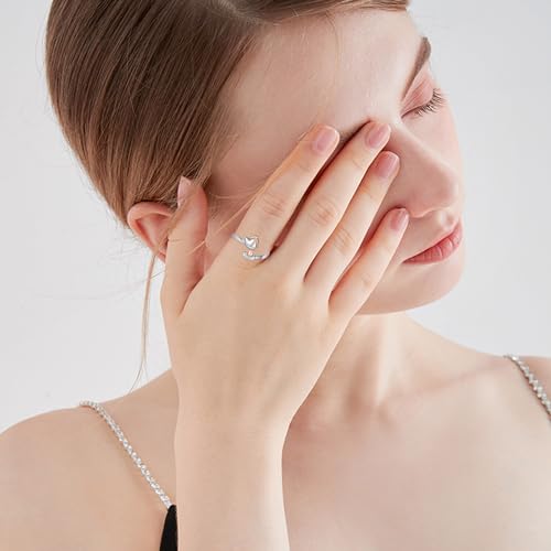 Chicken Ring 925 Sterling Silver Chicken Hen Egg Open Rings Chicken Lover Gifts for Women Animal Adjustable Ring Jewelry for Women - Image 5