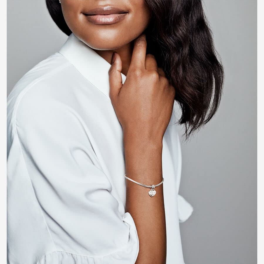 Double Heart Split Dangle Charm - Compatible Moments - Jewelry for Women - Gift for Her Made with Sterling Silver & Enamel - With Gift Box - Image 5